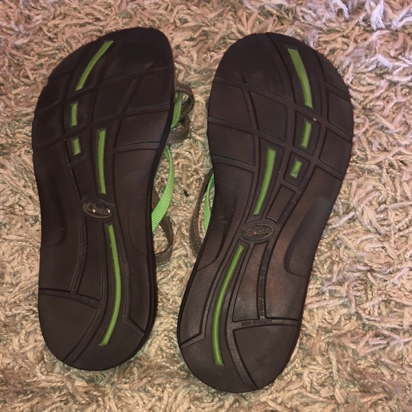 Chaco sandals Chaco outdoor shoes floral shoes green and brown size W8 travel​​​ - Picture 6 of 6